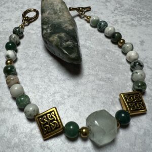Matte-Tree-Agate-and-Sea-Glass-Bracelet