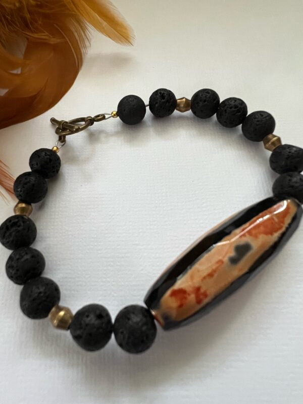 Black-and-Orange-Agate-with-Lava-Rock-and-Brass-Bracelet-GD20B278-Graff-Designs