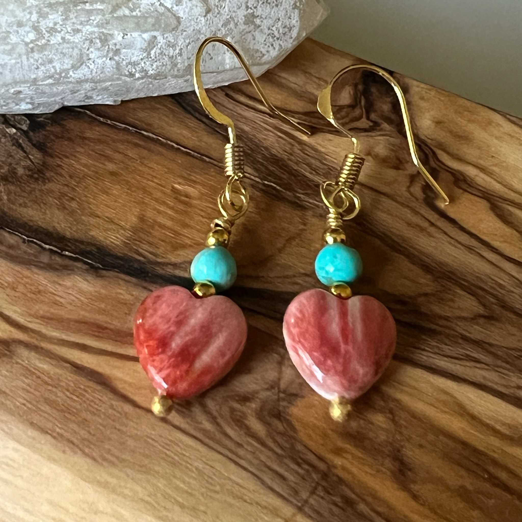 Spiny-Oyster-Heart-Earrings-with-Aqua-Dyed-Imperial-Jasper