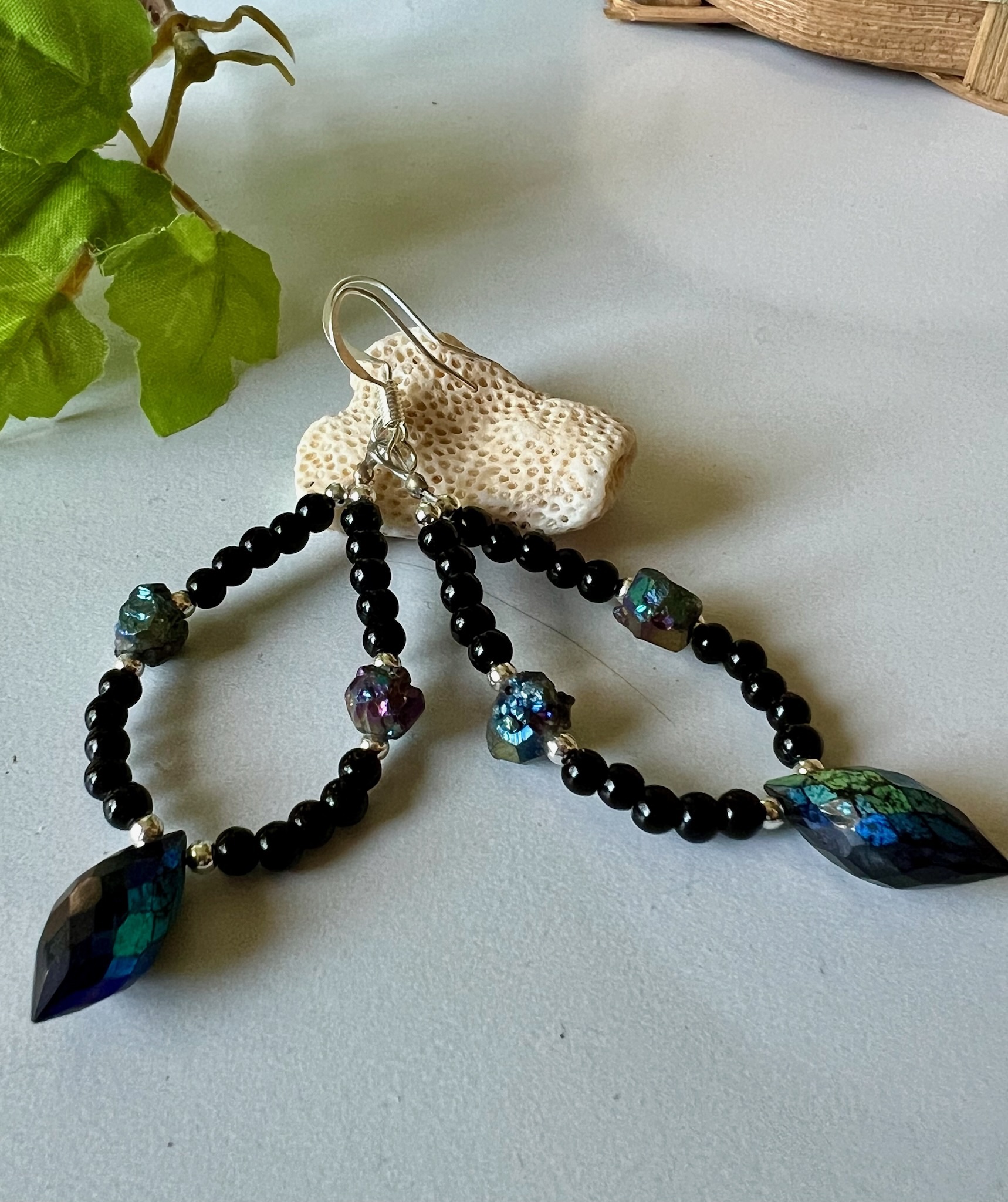Black-Spinel-Chalcopryrite-and-Black-Glass-with-Silver-Plated-Beads