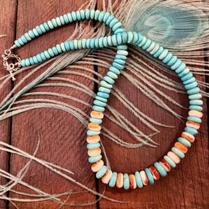 Sleeping Beauty Turquoise Spiny Oyster Necklace